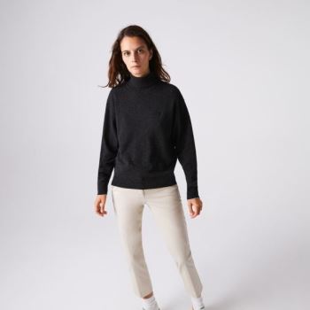 Lacoste Turtleneck Wool Sweater - Svetr Dámské Šedé | CZ-rPPVXv